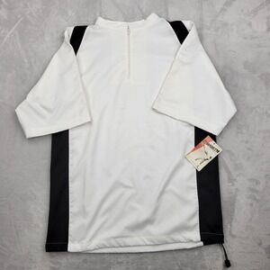 Worth Baseball Jacket Mens Small Titan Cage 1/4 Zip Shirt White Black Team Adult